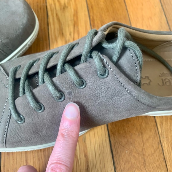 Hotter Dew Dark Stone Nubuck Leather Lace-Up Shoes - Size 10 - Picture 7 of 8